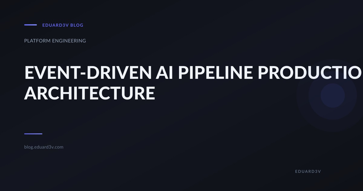 How I Actually Build Event-Driven AI Pipelines (And the Queue That Saved Me)