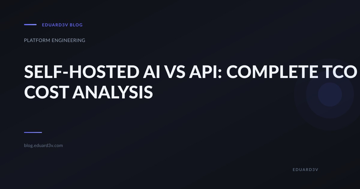 Self-Hosted AI vs API: What I Actually Pay (And What I Actually Get)